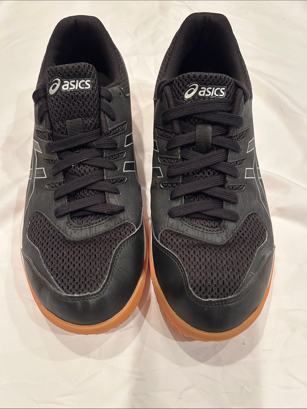 Asics Black Athletic Sneakers with Gum Outsole